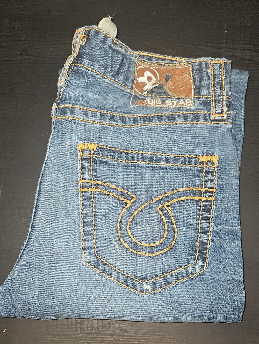 Big Star Men's Pioneer Blue Embroidered Pocket Jeans